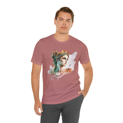 Greecian Goddess in Watercolor - Short Sleeve Tee